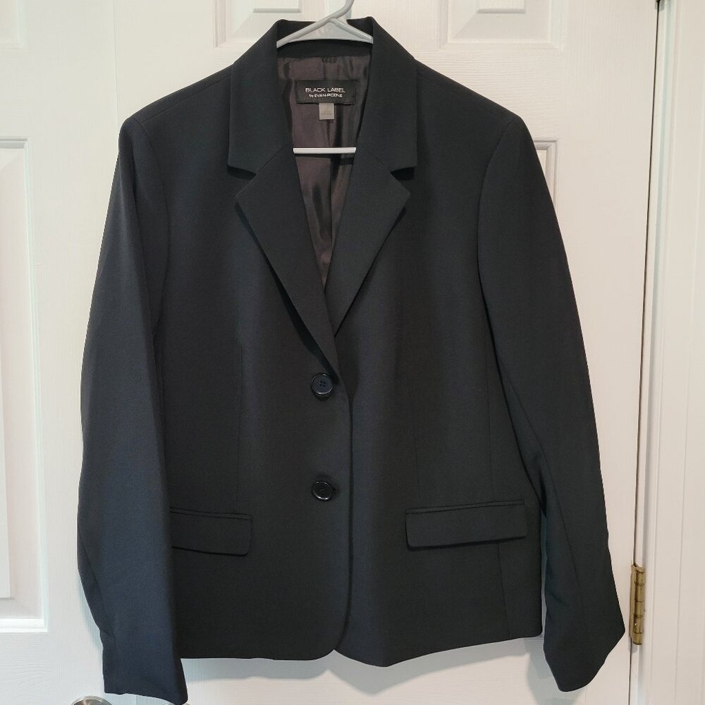 Black Label by Evan Picone blazer womens 14 brand new NWT suit jacket interview